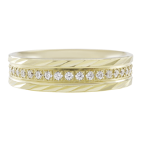 Argolla De Matrimonio Fonelli Ar14-201965 Oro Amarillo Y Blanco 14k Comfort 5mm Con Zirconias