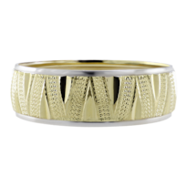 Argolla De Matrimonio Fonelli Ar10-201196 Oro Amarillo Y Blanco 10k Brillo Atemporal