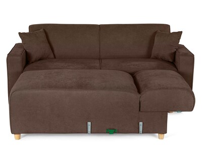 Foto 4 | Foto 4 | Sala Modular Reversible Makora Calak Chocolate Velvet Con Memory Foam Y Respaldo Reclinable