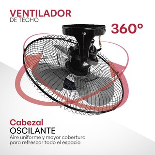 Foto 3 | Foto 3 | Ventilador Orbital Techo 18'' 360 Grados Oscilación Control Pared