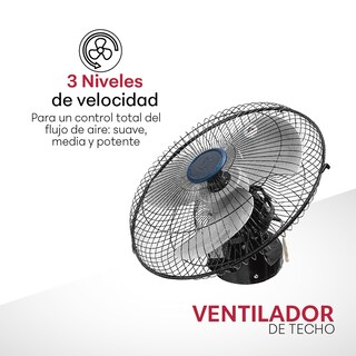 Foto 5 | Foto 5 | Ventilador Orbital Techo 18'' 360 Grados Oscilación Control Pared