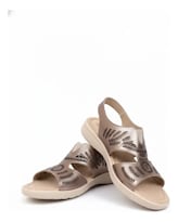 Sandalias De Piel Relax 111 Dorado Para Mujer