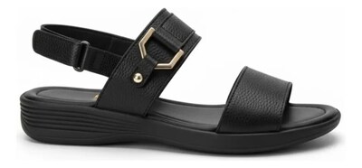 Foto 1 | Foto 1 | Sandalias De Piel Relax 127 Negro Para Mujer