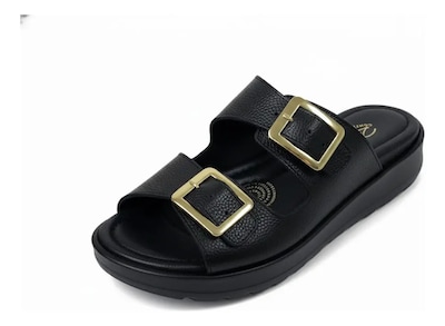 Foto 1 | Foto 1 | Sandalias De Piel Relax 434 Negro Para Mujer