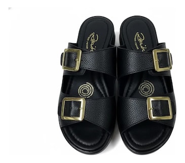 Foto 2 | Foto 2 | Sandalias De Piel Relax 434 Negro Para Mujer