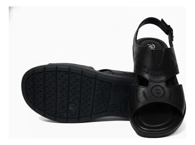 Foto 1 | Foto 1 | Sandalias De Piel Relax 111 Negro Para Mujer