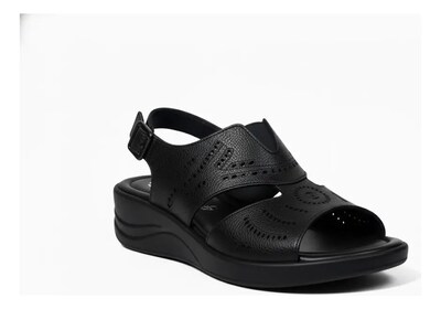 Foto 3 | Foto 3 | Sandalias De Piel Relax 111 Negro Para Mujer