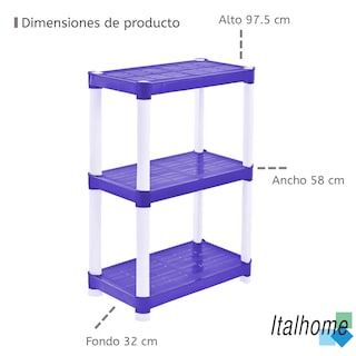 Foto 7 | Foto 7 | Rack Chico Italhome 3 Niveles Soporta 75 Kg