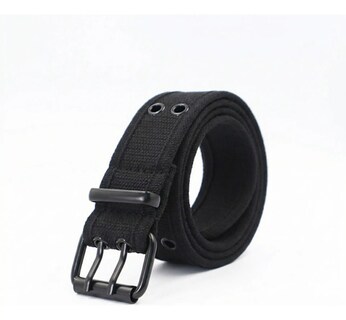 Foto 1 | Foto 1 | Cinturón Freedom M7865 Algodón Hebilla Rectangular Negro Hombre