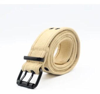 Foto 1 | Foto 1 | Cinturón Freedom M7865 Algodón Hebilla Rectangular Beige Hombre