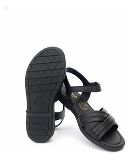 Foto 1 | Foto 1 | Sandalias De Piel Relax 399 Negro Para Mujer