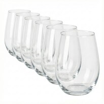 Vaso Napoli De Vidrio 530 Ml 6 Piezas Diseño Minimalista