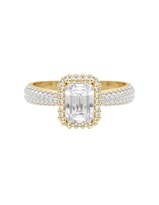 Anillo De Compromiso Esmeralda 10k Oro