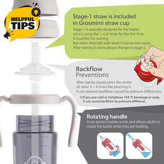 Foto 2 | Foto 2 | Sippy Cup Grosmimi Magic A Prueba De Derrames Con Pajita Para Bebé 180 Ml - Venta Internacional.