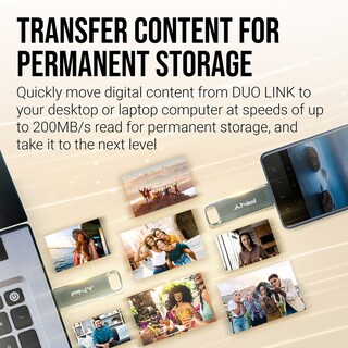 Foto 4 | Foto 4 | Unidad Flash Pny Duo Link 256gb Usb 3.2 Type-c Para Android - Venta Internacional.