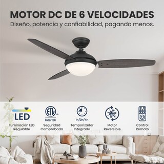 Foto 3 | Foto 3 | Ventilador de Techo Eleve Comfort M2 Negro con Luz Led