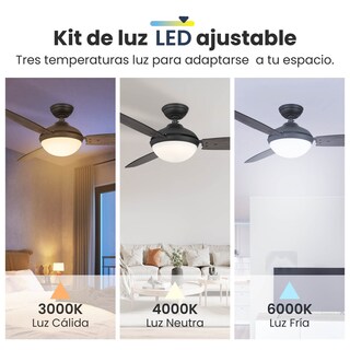 Foto 7 | Foto 7 | Ventilador de Techo Eleve Comfort M2 Negro con Luz Led