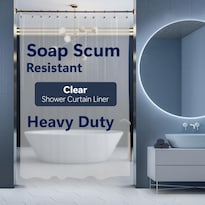 Forro De Cortina De Ducha Epica Strongest De Vinilo Transparente De Alta Resistencia - Venta Internacional.