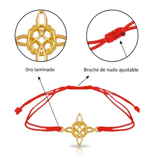 Foto 4 | Foto 4 | Pulsera Roja Nudo De Bruja Oro Laminado Amuleto Vangania