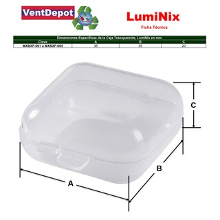 Foto 5 | Foto 5 | Caja Transparente Multiusos Ventdepot Mxbxf-009 25 Piezas Transparente