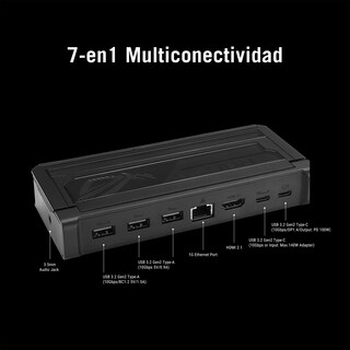 Foto 3 | Foto 3 | Dock Rog Bulwark Dg300 Estación Gaming Negra