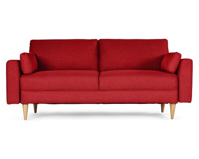 Foto 2 | Foto 2 | Sofá Cama Makora Tatiane Rojo Lino Con Memory Foam Y Respaldo Reclinable 3 Posiciones