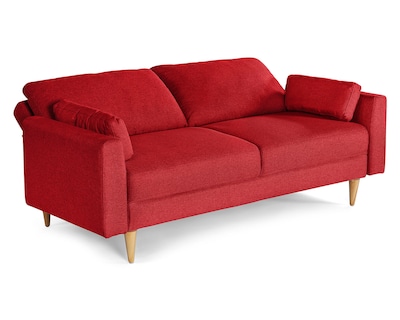 Foto 4 | Foto 4 | Sofá Cama Makora Tatiane Rojo Lino Con Memory Foam Y Respaldo Reclinable 3 Posiciones