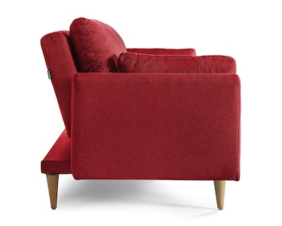Foto 5 | Foto 5 | Sofá Cama Makora Tatiane Rojo Lino Con Memory Foam Y Respaldo Reclinable 3 Posiciones