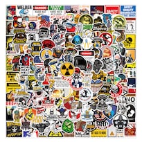 Paquete De Pegatinas 200 Unidades Casco De Soldadura Seguridad Eléctrica H - Venta Internacional.