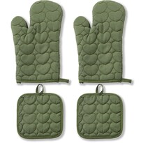 Guantes De Silicona Resistentes Al Calor De 30 Cm Verdes Juego De 4 Piezas - Venta Internacional.