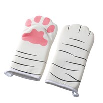 Guantes Para Horno Con Forma De Pata De Gato Algodón Resistentes Al Calor Color Blanco Paquete D - Venta Internacional.