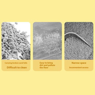 Foto 3 | Foto 3 | Cuchara Para Arena Para Gatos Mango Largo Fácil De Limpiar De Plástico Amarillo - Venta Internacional.