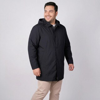 Foto 3 | Foto 3 | Chamarra Larga Greenlander Plus Size Con Capucha Desmontable Para Hombre Negro