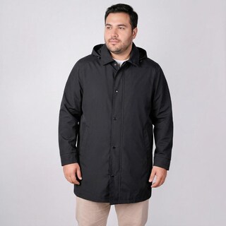 Foto 5 | Foto 5 | Chamarra Larga Greenlander Plus Size Con Capucha Desmontable Para Hombre Negro