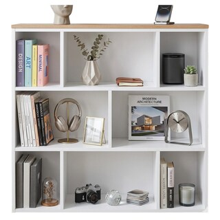 Foto 1 | Foto 1 | Librero Minimalista Hogare Canadá Blanco Con Roble