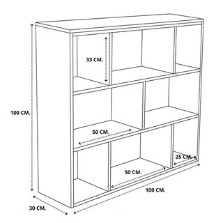 Foto 6 | Foto 6 | Librero Minimalista Hogare Canadá Blanco Con Roble