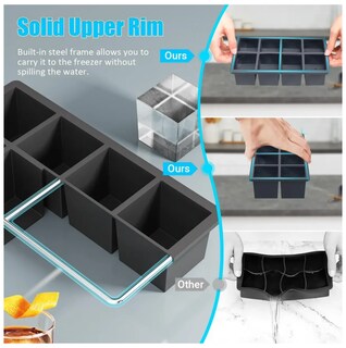 Foto 5 | Foto 5 | Moldes De Silicona Para Cubitos De Hielo Con Tapa 2 Piezas