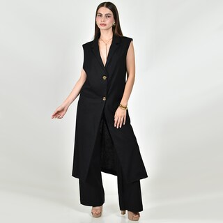 Foto 5 | Foto 5 | Conjunto Roman Fashion Largo De Lino Para Mujer 2 Piezas