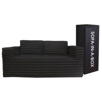 Sillón Loveseat En Caja Dormimundo Negro