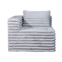 Sillón Esquinero En Caja Modular Dormimundo Color Gris