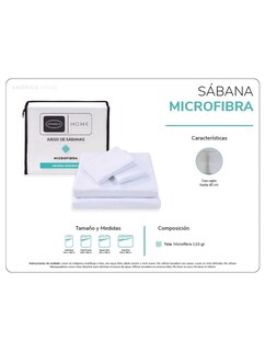 Foto 3 | Foto 3 | Sábanas América Home Microfibra Blanco Queen Size