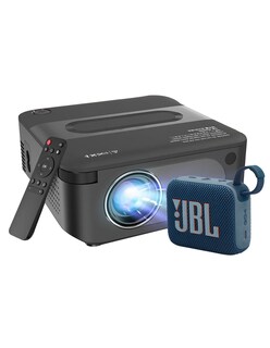 Foto 1 | Foto 1 | Combo Mini Proyector Profesional X6 + Bocina Go 4 Waterproof Azul Petukita Box