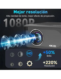 Foto 5 | Foto 5 | Combo Mini Proyector Profesional X6 + Bocina Go 4 Waterproof Azul Petukita Box