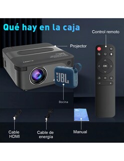 Foto 8 | Foto 8 | Combo Mini Proyector Profesional X6 + Bocina Go 4 Waterproof Azul Petukita Box
