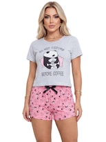 Pijama de mujer de dos piezas Generica Diseño unico Set Playera Y Short