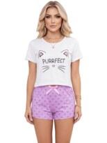 Pijama de mujer de dos piezas Generica Diseño unico Set Playera Y Short