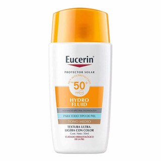 Foto 1 | Foto 1 | Protector Solar Facial Spf50+ Tono Medio Eucerin Sun Hydro Fluid Ultraligero 50 Ml