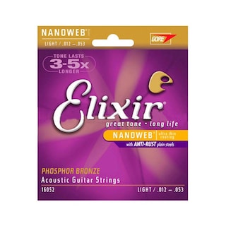 Foto 1 | Foto 1 | Set de Cuerdas para Guitarra Acústica ELIXIR Nanoweb 16052 Bronce