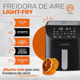 Foto 3 | Foto 3 | Freidora De Aire Multifunción Light-fry 6l Digital Hukën Masterchef