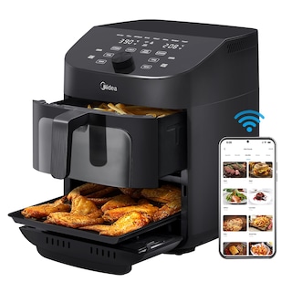 Foto 1 | Foto 1 | Horno Air Fryer Midea de Doble Cesta 11 Cuartos de Galón 8 en 1 Funciones - Venta Internacional